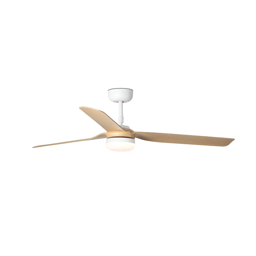 FARO 33816WT-20 - LED Dimbar takfläkt PUNT M LED/18W/230V brun/vit diameter 132 cm Wi-Fi Tuya + fjärrkontroll