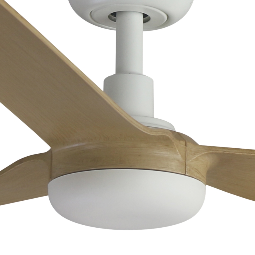 FARO 33816WT - Takfläkt PUNT M brun/vit diameter 132 cm Wi-Fi Tuya + fjärrkontroll