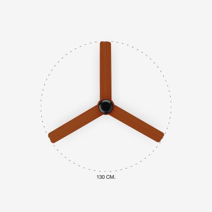 FARO 33817 - Takfläkt PUNT brun/svart + fjärrkontroll