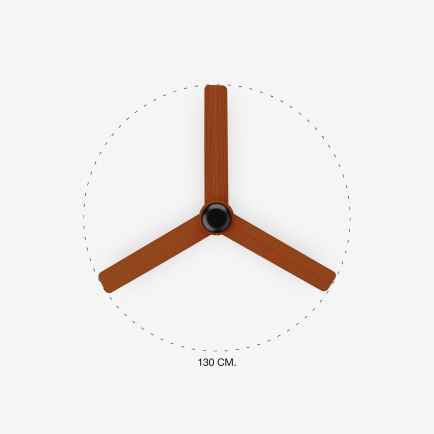 FARO 33817 - Takfläkt PUNT brun/svart + fjärrkontroll