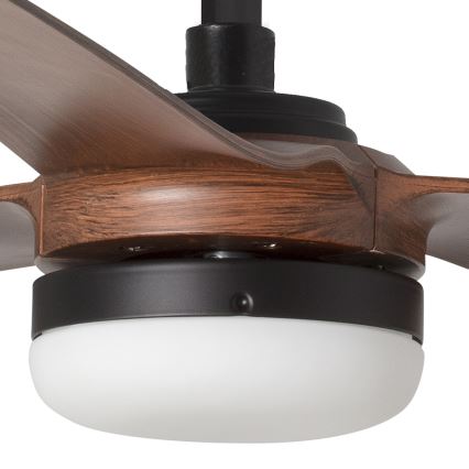 FARO 33817WT-21 - LED Dimbar takfläkt PUNT M LED/18W/230V brun/svart diameter 132 cm Wi-Fi Tuya + fjärrkontroll