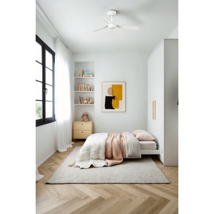 FARO 33820 - Takfläkt MINI PUNT S vit diameter 90 cm + fjärrkontroll