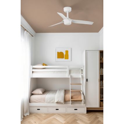 FARO 33820WT-1TW - LED Dimbar takfläkt MINI PUNT S LED/10W/230V 2700/4000/6000K vit diameter 90 cm Wi-Fi Tuya + fjärrkontroll