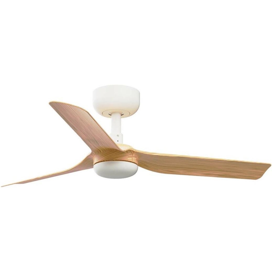 FARO 33821WT - Takfläkt MINI PUNT S brun/vit diameter 90 cm Wi-Fi Tuya + fjärrkontroll