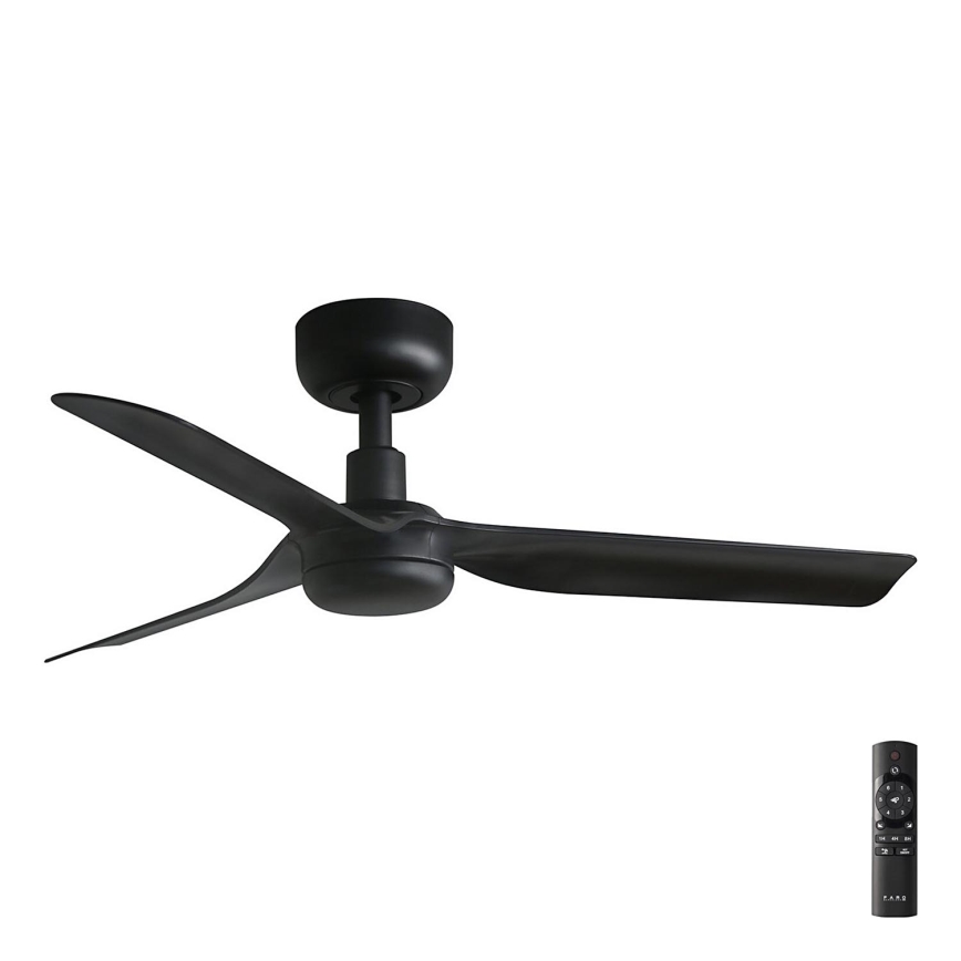 FARO 33822 - Takfläkt MINI PUNT S svart diameter 90 cm + fjärrkontroll