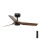 FARO 33823 - Takfläkt MINI PUNT S brun/svart diameter 90 cm + fjärrkontroll