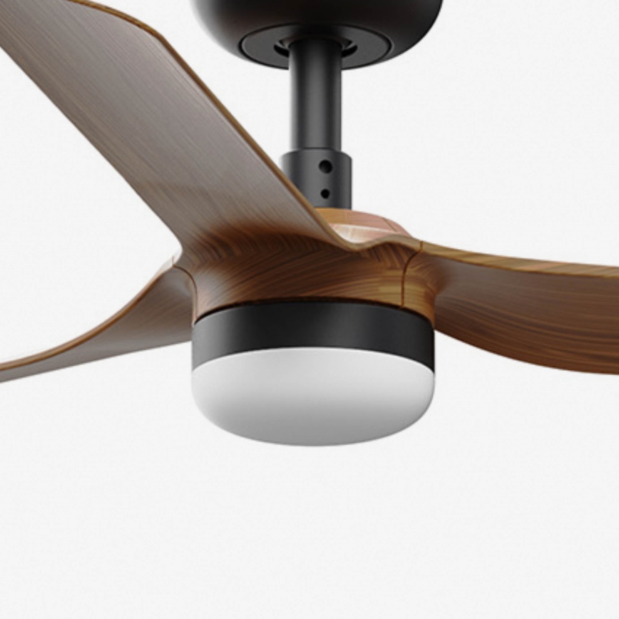 FARO 33823WT-1TW - LED Dimbar takfläkt MINI PUNT S LED/10W/230V 2700/4000/6000K brun/svart diameter 90 cm Wi-Fi Tuya + fjärrkontroll