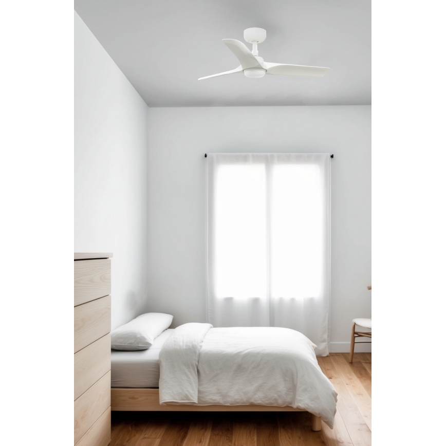 FARO 33824WT-1TW - LED Dimbar takfläkt HEY S LED/10W/230V 2700/4000/6000K vit diameter 90 cm Wi-Fi Tuya + fjärrkontroll