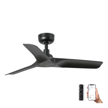 FARO 33825WP - Takfläkt HEY S svart diameter 90 cm SMART + fjärrkontroll