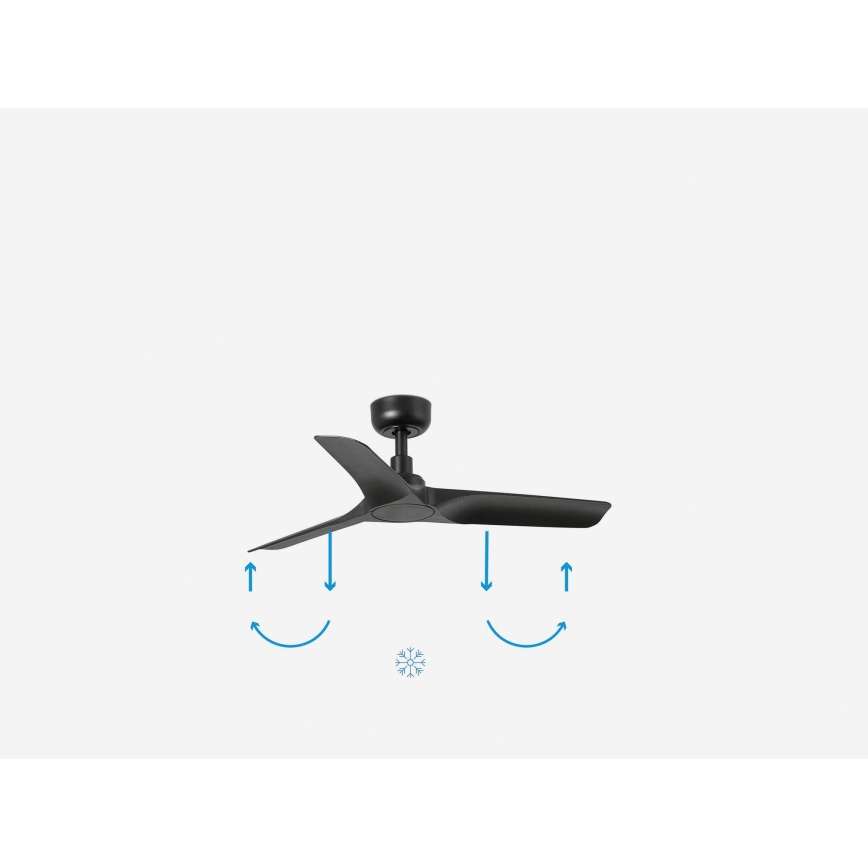 FARO 33825WP - Takfläkt HEY S svart diameter 90 cm SMART + fjärrkontroll