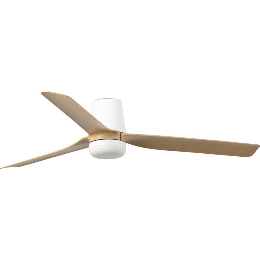 FARO 33829-1TW - LED Dimbar takfläkt PUNT TUB M LED/18W/230V 3000/4200/6500K diameter 130 cm vit/brown+ fjärrkontroll