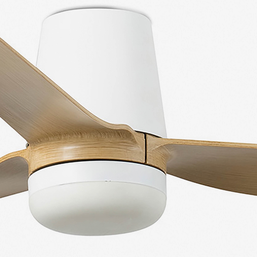 FARO 33829-1TW - LED Dimbar takfläkt PUNT TUB M LED/18W/230V 3000/4200/6500K diameter 130 cm vit/brown+ fjärrkontroll