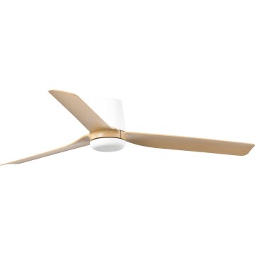 FARO 33829 - Takfläkt PUNT TUB M brun/vit diameter 130 cm + fjärrkontroll
