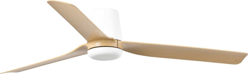 FARO 33829WT - Takfläkt PUNT TUB M brun/vit diameter 132 cm Wi-Fi Tuya + fjärrkontroll