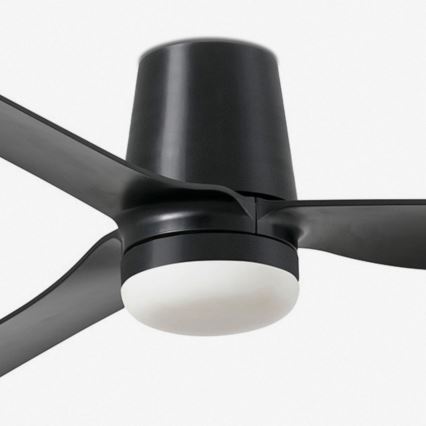 FARO 33830-1TW - LED Dimbar takfläkt PUNT TUB M LED/18W/230V 3000/4200/6500K diameter 130 cm svart + fjärrkontroll