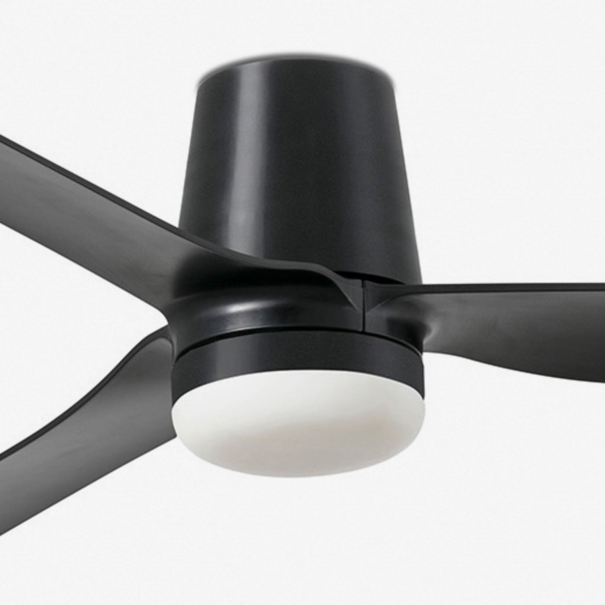 FARO 33830-1TW - LED Dimbar takfläkt PUNT TUB M LED/18W/230V 3000/4200/6500K diameter 130 cm svart + fjärrkontroll