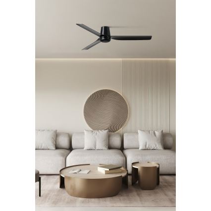 FARO 33830 - Takfläkt PUNT TUB M svart diameter 130 cm + fjärrkontroll