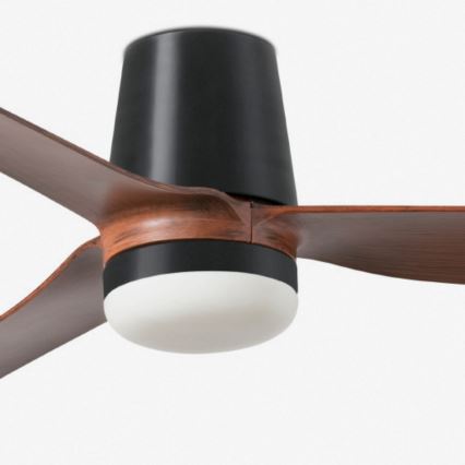 FARO 33831-1TW - LED Dimbar takfläkt PUNT TUB M LED/18W/230V 3000/4200/6500K diameter 130 cm brun/svart + fjärrkontroll