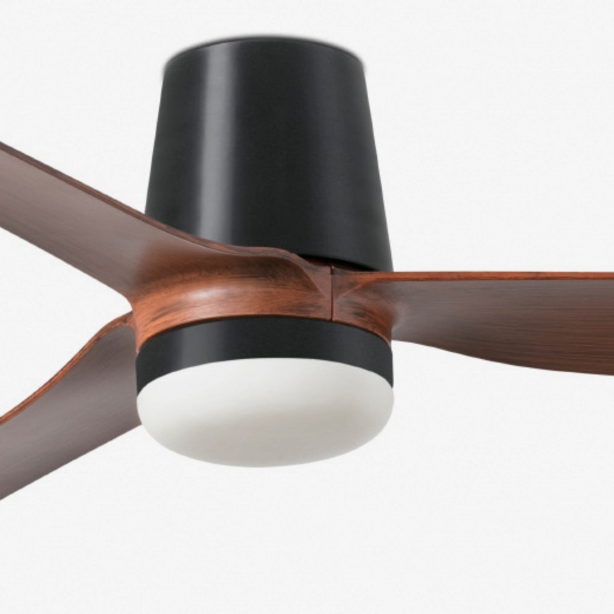 FARO 33831-1TW - LED Dimbar takfläkt PUNT TUB M LED/18W/230V 3000/4200/6500K diameter 130 cm brun/svart + fjärrkontroll