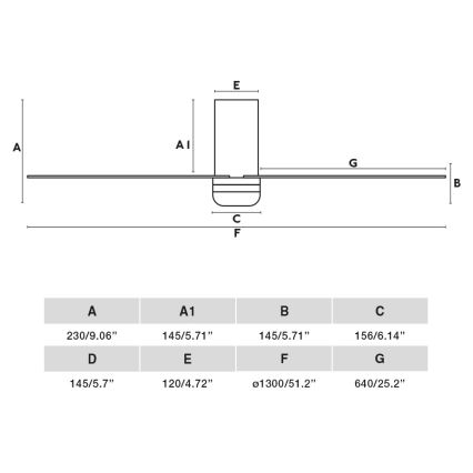 FARO 33831-1TW - LED Dimbar takfläkt PUNT TUB M LED/18W/230V 3000/4200/6500K diameter 130 cm brun/svart + fjärrkontroll