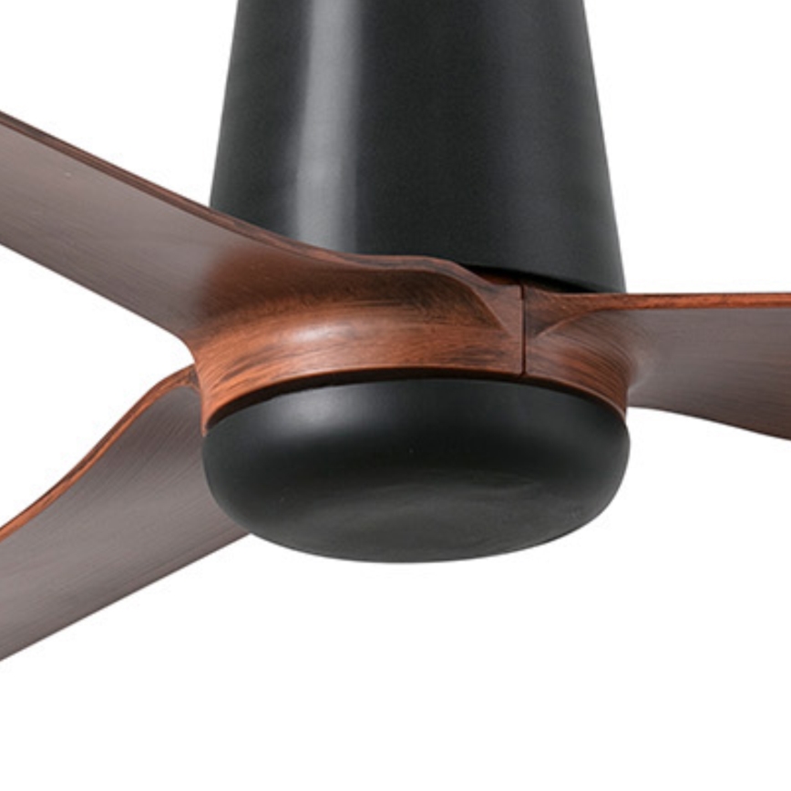 FARO 33831 - Takfläkt PUNT TUB M brun/svart diameter 130 cm + fjärrkontroll