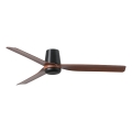 FARO 33831 - Takfläkt PUNT TUB M brun/svart diameter 130 cm + fjärrkontroll