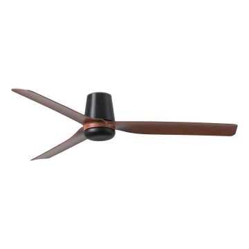 FARO 33831 - Takfläkt PUNT TUB M brun/svart Ø 130 cm + fjärrkontroll