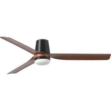 FARO 33831WT-1TW - LED Dimbar takfläkt PUNT TUB M LED/18W/230V 3000/4200/6500K brun/svart diameter 132 cm Wi-Fi Tuya + fjärrkontroll