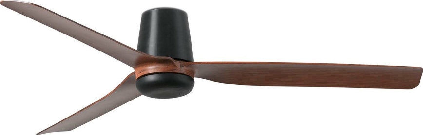 FARO 33831WT - Takfläkt PUNT TUB M brun/svart diameter 132 cm Wi-Fi Tuya + fjärrkontroll