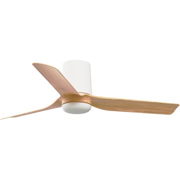 FARO 33833 - Takfläkt MINI PUNT TUB S brun/vit diameter 90 cm + fjärrkontroll