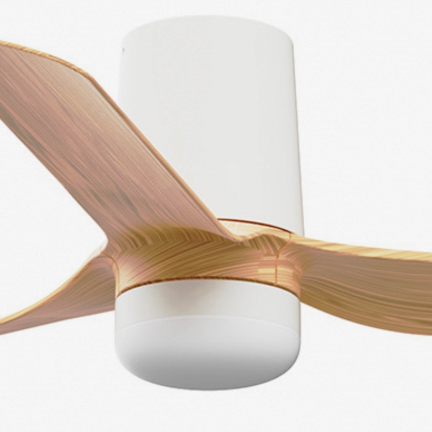 FARO 33833WT-1TW - LED Dimbar takfläkt MINI PUNT TUB S LED/10W/230V 2700/4000/6000K brun/vit diameter 90 cm Wi-Fi Tuya + fjärrkontroll
