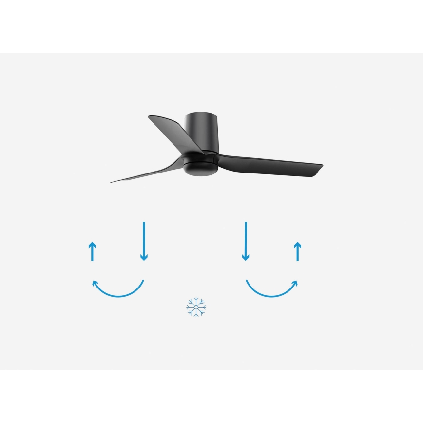 FARO 33834-Takfläkt MINI PUNT TUB S svart diameter 90 cm + fjärrkontroll