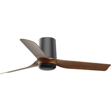 FARO 33835 - Takfläkt MINI PUNT TUB S brun/svart diameter 90 cm + fjärrkontroll