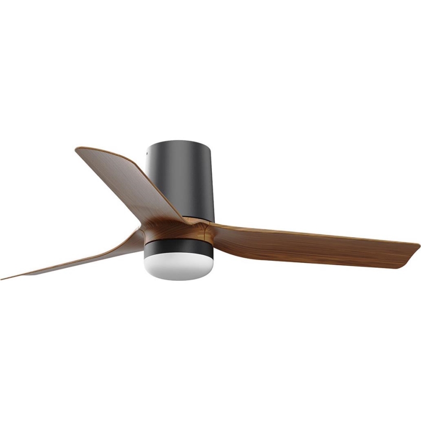 FARO 33835WT-1TW - LED Dimbar takfläkt MINI PUNT TUB S LED/10W/230V 2700/4000/6000K brun/svart diameter 90 cm Wi-Fi Tuya + fjärrkontroll