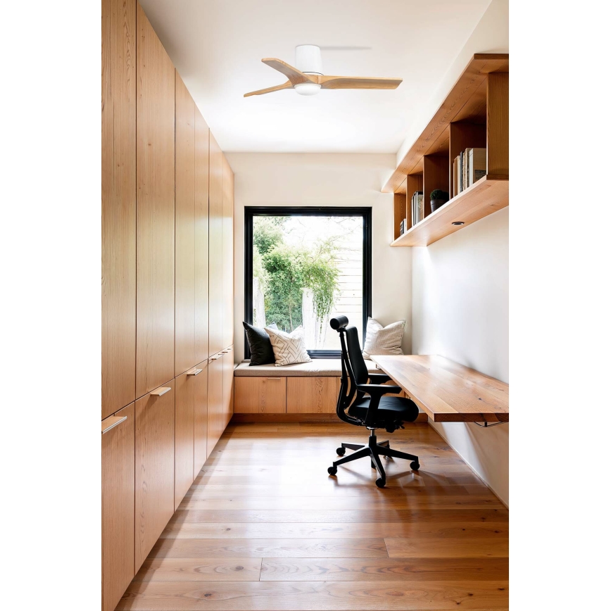 FARO 33836-1TW - LED Dimbar takfläkt HEYWOOD TUB S LED/10W/230V 2700/4000/6000K tall/vit diameter 90 cm + fjärrkontroll