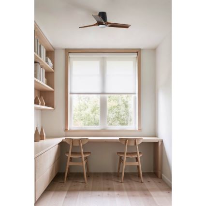 FARO 33837-1TW - LED Dimbar takfläkt HEYWOOD TUB S LED/10W/230V 2700/4000/6000K tall/svart diameter 90 cm + fjärrkontroll