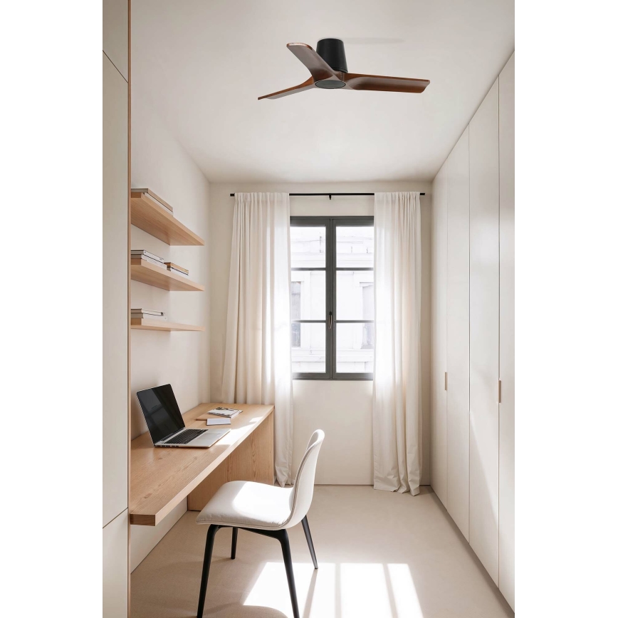 FARO 33837 - Takfläkt HEYWOOD TUB S tall/svart diameter 90 cm + fjärrkontroll
