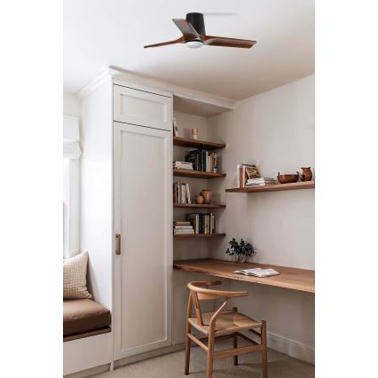 FARO 33837WT-1TW - LED Dimbar takfläkt HEYWOOD TUB S LED/10W/230V 2700/4000/6000K tall/vit diameter 90 cm Wi-Fi Tuya + fjärrkontroll