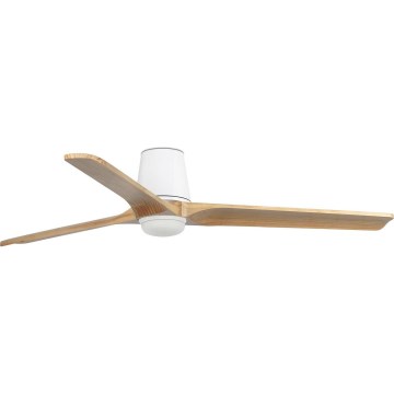 FARO 33838WT-1TW - LED Dimbar takfläkt HEYWOOD TUB L LED/10W/230V 2700/4000/6000K tall/vit diameter 132 cm Wi-Fi Tuya + fjärrkontroll