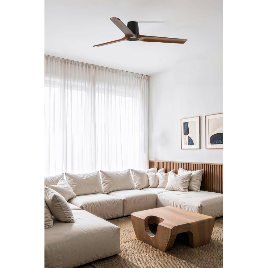 FARO 33839WT - Takfläkt HEYWOOD TUB L tall/svart diameter 132 cm Wi-Fi Tuya + fjärrkontroll