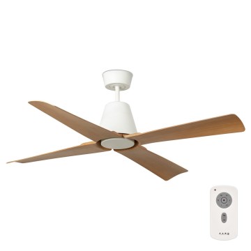 FARO 34105 - Takfläkt TYPHOON M brun/vit IP44 + fjärrkontroll