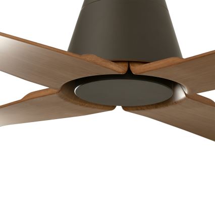 FARO 34106 - Takfläkt TYPHOON M brun IP44 + fjärrkontroll