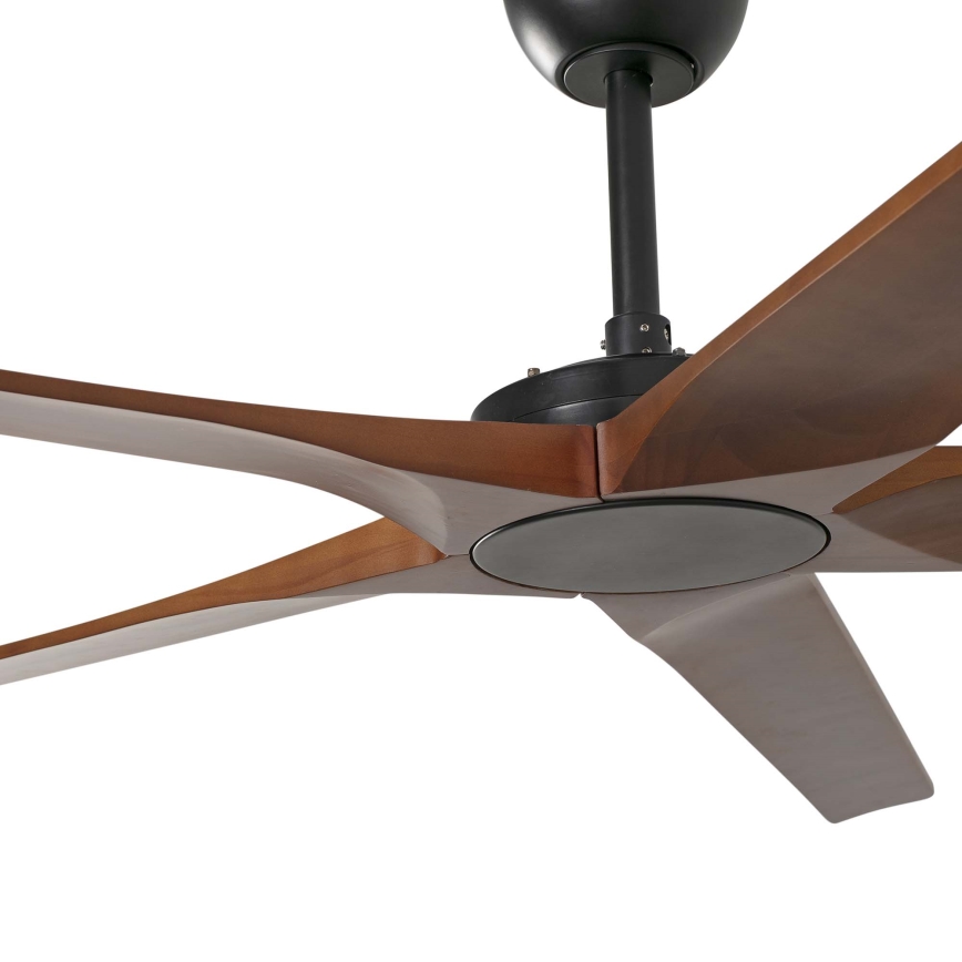 FARO 34190WT - Takfläkt BIGWOOD XL tall/svart diameter 200 cm Wi-Fi Tuya + fjärrkontroll