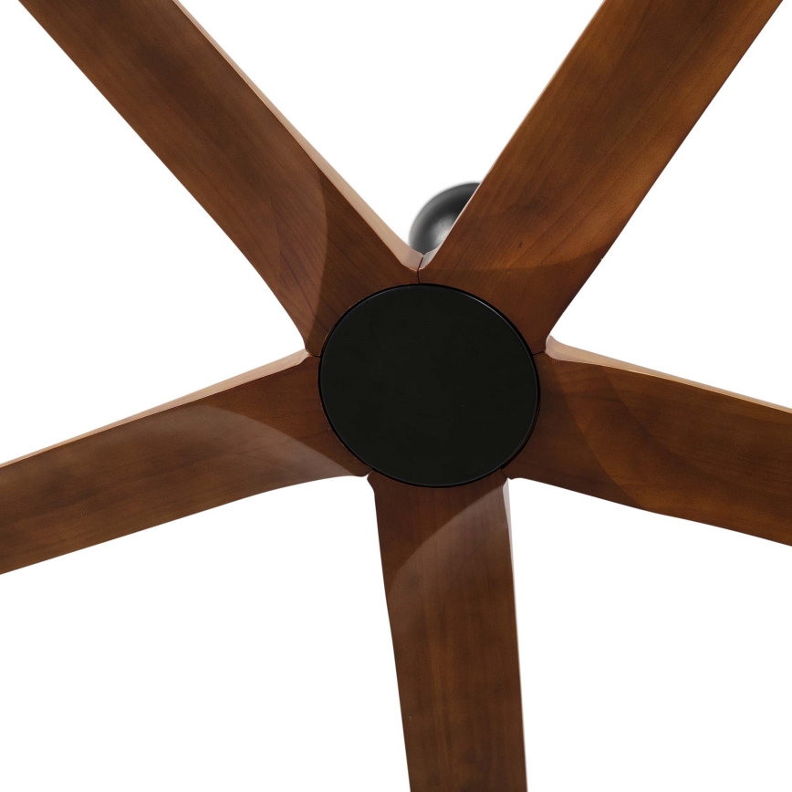 FARO 34190WT - Takfläkt BIGWOOD XL tall/svart diameter 200 cm Wi-Fi Tuya + fjärrkontroll