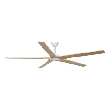 FARO 34191WT - Takfläkt BIGWOOD XL tall/vit diameter 200 cm Wi-Fi Tuya + fjärrkontroll