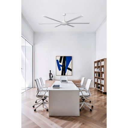 FARO 34202-130 - LED takfläkt ROTTERDAM XL LED/32W/230V vit diameter 200 cm + fjärrkontroll