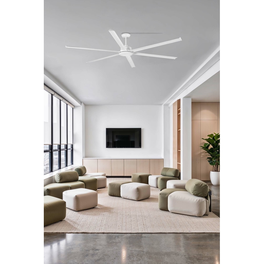 FARO 34206-130 - LED Dimbar takfläkt ROTTERDAM XXL LED/32W/230V vit diameter 250 cm + fjärrkontroll