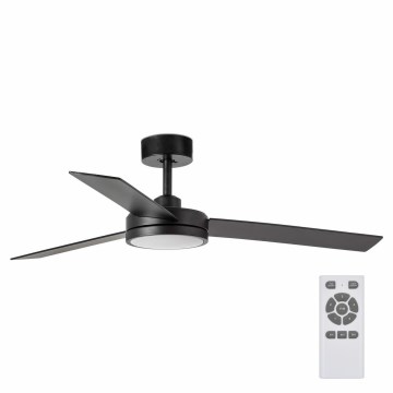 FARO 34261 - LED takfläkt BARTH LED/24W/230V svart + fjärrkontroll