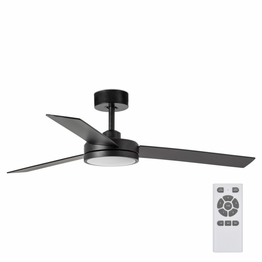 FARO 34261 - LED takfläkt BARTH LED/24W/230V svart + fjärrkontroll