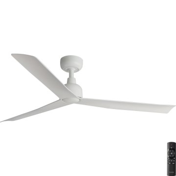 FARO 34274 - Takfläkt MARINE M vit diameter 125 cm IP44 + fjärrkontroll